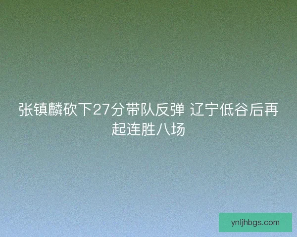 张镇麟砍下27分带队反弹 辽宁低谷后再起连胜八场